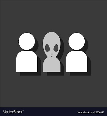 Flat icon design collection aliens silhouettes in vector image