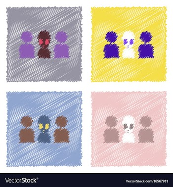 Flat icon design collection aliens silhouettes in vector image