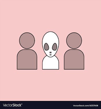 Flat icon design collection aliens silhouettes vector image