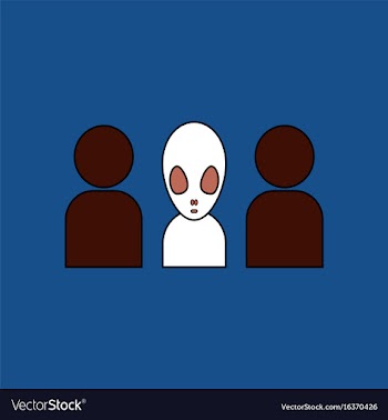 Flat icon design collection aliens silhouettes vector image