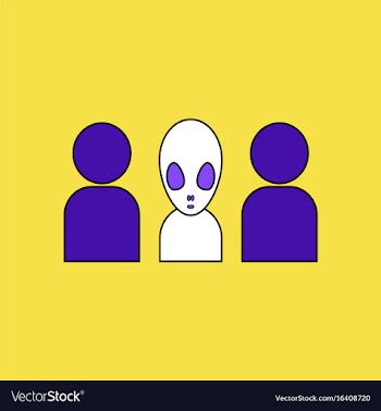 Flat icon design collection aliens silhouettes vector image