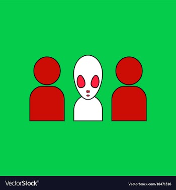 Flat icon design collection aliens silhouettes vector image