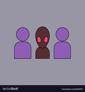 Flat icon design collection aliens silhouettes vector image
