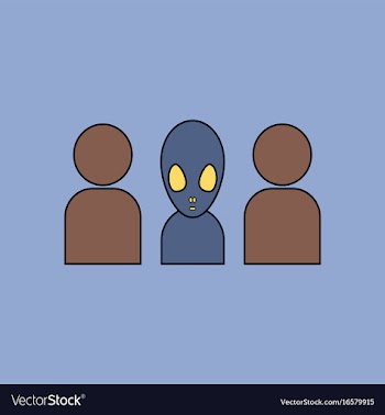 Flat icon design collection aliens silhouettes vector image