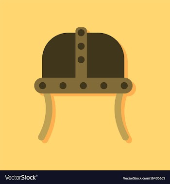 Flat icon design collection ancient helmet in vector image