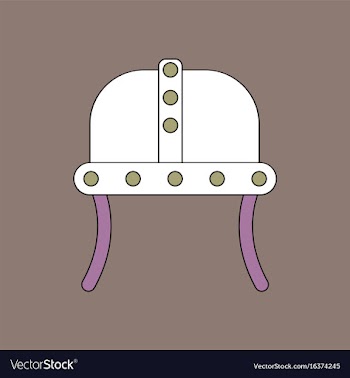Flat icon design collection ancient helmet vector image