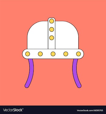 Flat icon design collection ancient helmet vector image