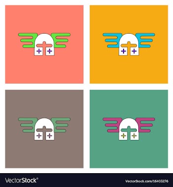Flat icon design collection ancient helmet vector image