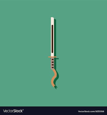 Flat icon design collection ancient sword in vector image