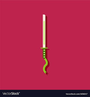 Flat icon design collection ancient sword in vector image