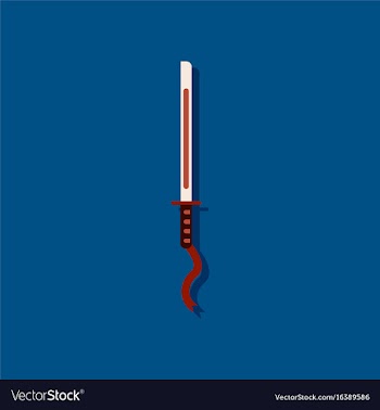 Flat icon design collection ancient sword in vector image
