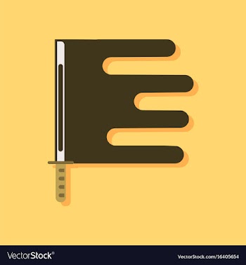 Flat icon design collection ancient sword in vector image