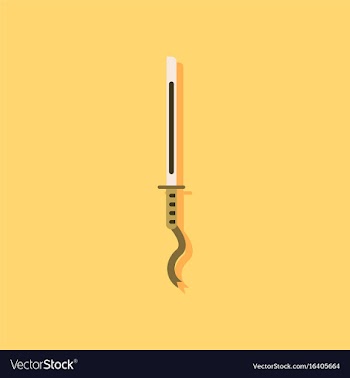 Flat icon design collection ancient sword in vector image