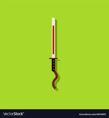 Flat icon design collection ancient sword in vector image