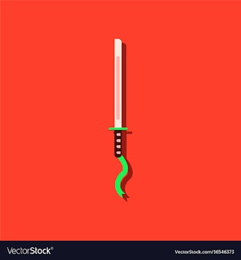 Flat icon design collection ancient sword in vector image