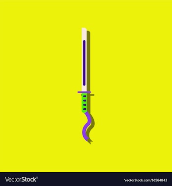 Flat icon design collection ancient sword in vector image