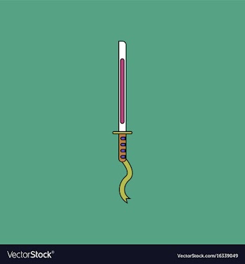 Flat icon design collection ancient sword vector image