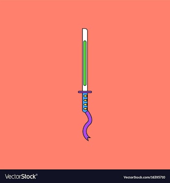 Flat icon design collection ancient sword vector image