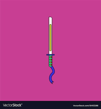 Flat icon design collection ancient sword vector image