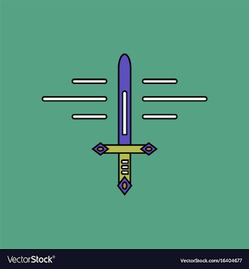 Flat icon design collection ancient sword vector image
