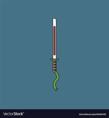Flat icon design collection ancient sword vector image