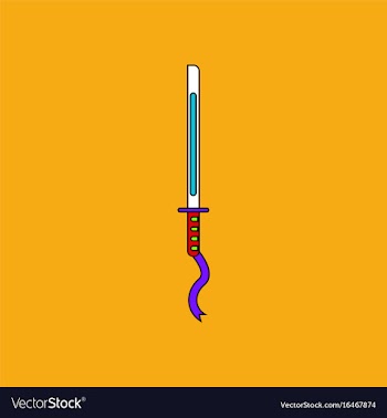Flat icon design collection ancient sword vector image