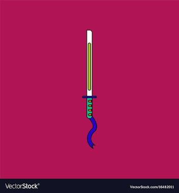 Flat icon design collection ancient sword vector image