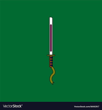 Flat icon design collection ancient sword vector image