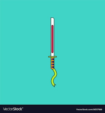 Flat icon design collection ancient sword vector image