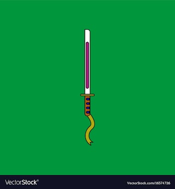 Flat icon design collection ancient sword vector image