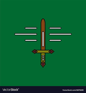 Flat icon design collection ancient sword vector image