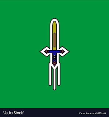 Flat icon design collection ancient weapon sword vector image