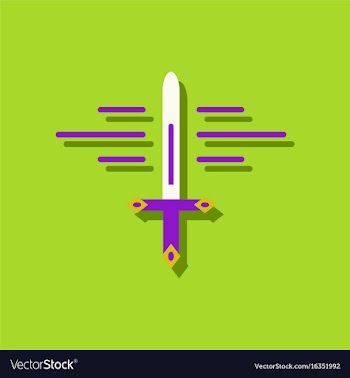 Flat icon design collection ancient weapon sword vector image