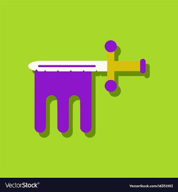 Flat icon design collection ancient weapon sword vector image