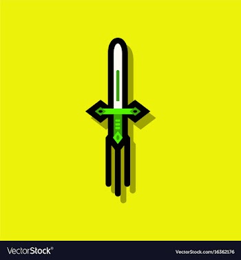 Flat icon design collection ancient weapon sword vector image