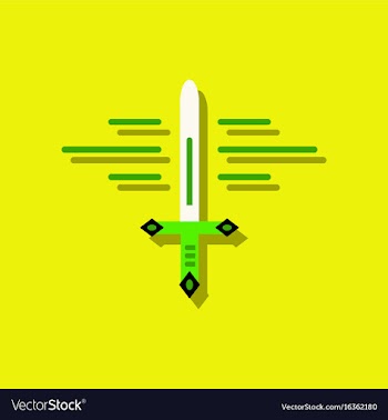 Flat icon design collection ancient weapon sword vector image