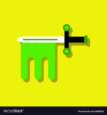 Flat icon design collection ancient weapon sword vector image