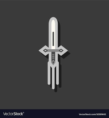 Flat icon design collection ancient weapon sword vector image