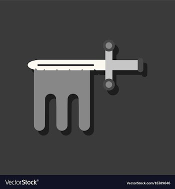 Flat icon design collection ancient weapon sword vector image