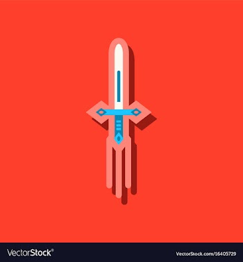 Flat icon design collection ancient weapon sword vector image