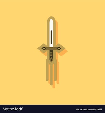Flat icon design collection ancient weapon sword vector image