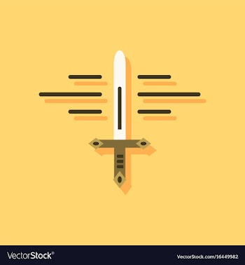 Flat icon design collection ancient weapon sword vector image