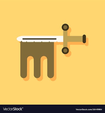 Flat icon design collection ancient weapon sword vector image