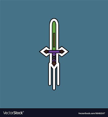 Flat icon design collection ancient weapon sword vector image