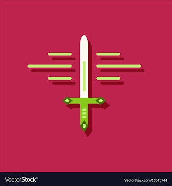 Flat icon design collection ancient weapon sword vector image