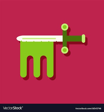 Flat icon design collection ancient weapon sword vector image