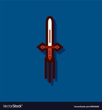 Flat icon design collection ancient weapon sword vector image
