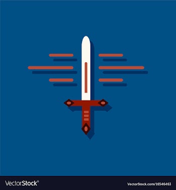 Flat icon design collection ancient weapon sword vector image