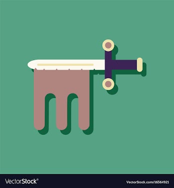Flat icon design collection ancient weapon sword vector image