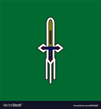 Flat icon design collection ancient weapon sword vector image